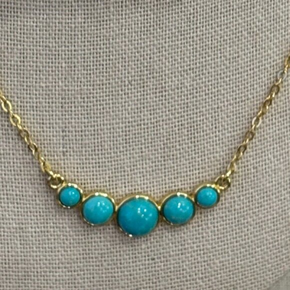 Milor Italy 925 Turquoise Necklace on 18" Chain - Picture 2 of 8